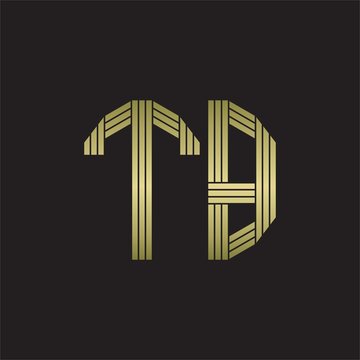 recommend clip art: TB Logo monogram outline style linked isolated with gold colors