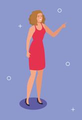 beautiful woman avatar character icon vector illustration design