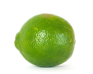 A whole lime isolated