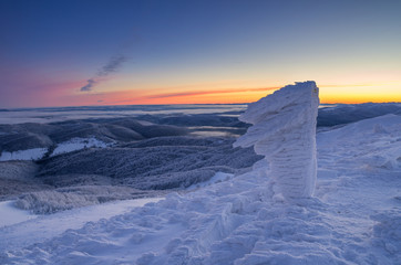 winter in the Bieszczady mountains