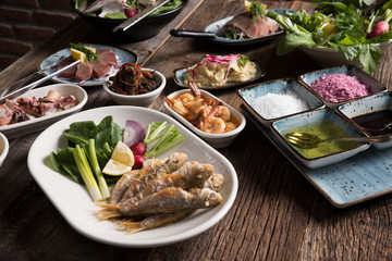 fabulous cooked fish and appetizers