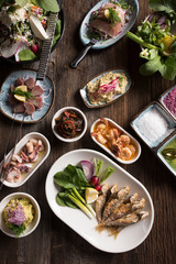 fabulous cooked fish and appetizers