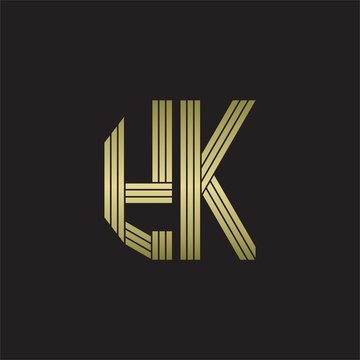 recommend clip art: YK Logo monogram outline style linked isolated with gold colors