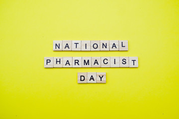 Words on plain background ; National Pharmacist Day