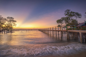 Fototapeta premium The Sunset Moment at Batam Bintan Island Indonesia