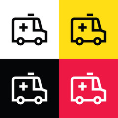Ambulance icon illustration isolated vector symbol symbol
