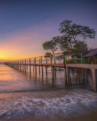 Fototapeta na wymiar The Sunset Moment at Batam Bintan Island Indonesia