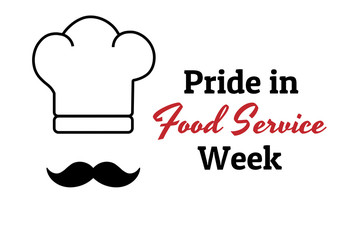 Pride in Food Service Week concept banner. Template for background, banner, card, poster with text inscription. Vector EPS10 illustration.