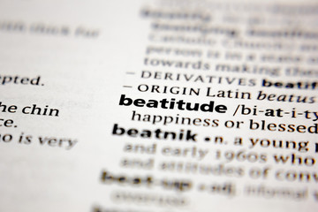 Word or phrase beatitude in a dictionary.