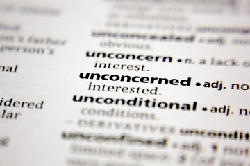 Word or phrase unconcerned in a dictionary.