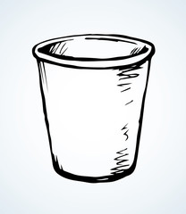 Bin for cleaning. Vector drawing