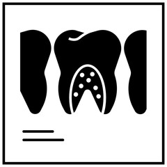 Dental X-rays Concept, Tooth radiographs Vector Icon design
