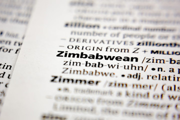 Word or phrase Zimbabwean in a dictionary.