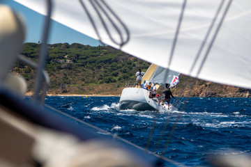 Naklejka premium Sailing action scenes