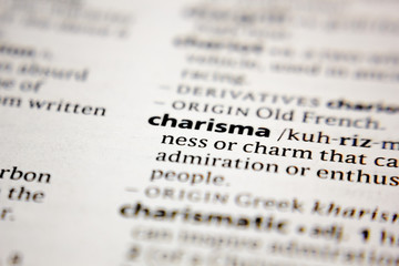 Word or phrase charisma in a dictionary.