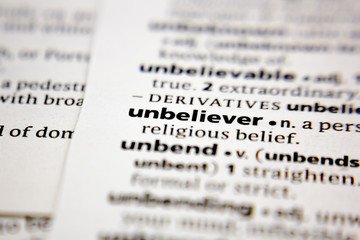 Word or phrase unbeliever in a dictionary.