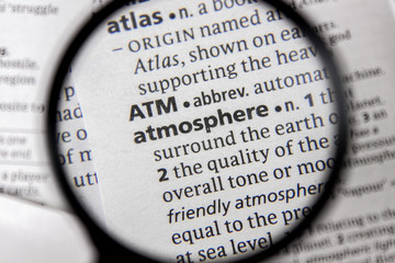 The word or phrase atmosphere in a dictionary.