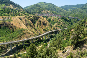 Fototapeta na wymiar Valley near Longobucco, Calabria, Italy