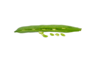 Green beans isolated on a white background