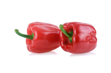 red sweet pepper isolated on white background.