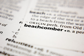 Word or phrase beachcomber in a dictionary.
