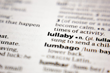 Word or phrase lullaby in a dictionary.