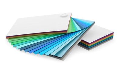 Color palettes isolated on white. Professional samples