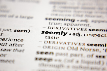 Word or phrase seemly in a dictionary.