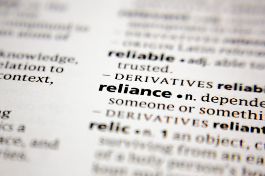 Word Or Phrase Reliance In A Dictionary.