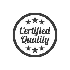Certified quality badge on white background.