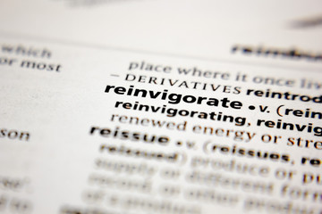 Word or phrase reinvigorate in a dictionary.