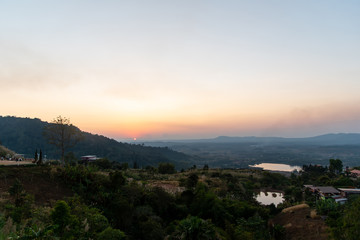 Sunset at Khao Kho View Point, Khao Kho District, Phetchabun Province, Thailand