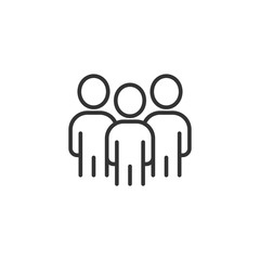 People communication icon in flat style. People vector illustration on white background. Partnership business concept.