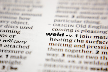 Word or phrase weld in a dictionary.