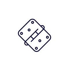 door hinge icon, line vector