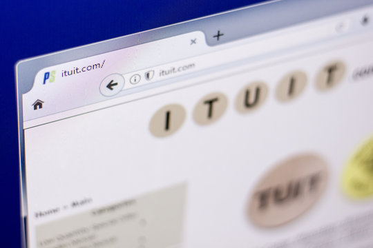 Ryazan, Russia - March 01, 2018 - Homepage of Ituit website on a display of PC, web adress - ituit.com