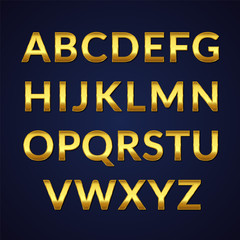 Gold Alphabet 3d Golden Font