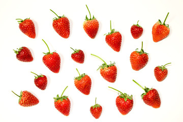 Fresh strawberry isolated on white background.