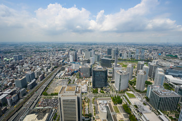 Fototapeta premium ランドマークタワー - スカイガーデンからの眺望：北西