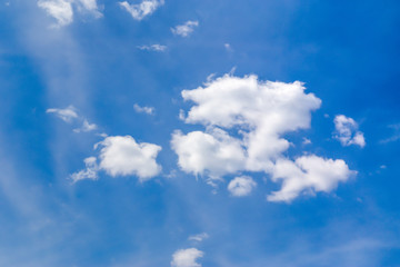 Naklejka na ściany i meble Real photo of a cloud in the windy sky.
