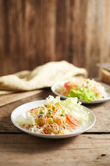 Fresh vegetable mixed salad on plate. .