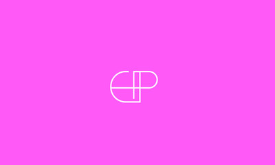 Alphabet letter monogram icon logos EP