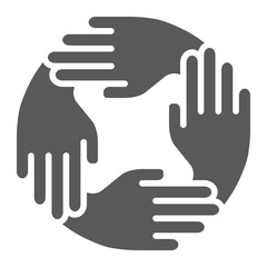 Teamwork glyph icon, business and team, partnership sign, vector graphics, a solid pattern on a white background, eps 10.