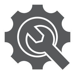 Technical support glyph icon, business and service, repair sign, vector graphics, a solid pattern on a white background, eps 10.