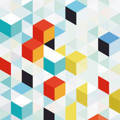 Farbige Würfel, Hintergrund Elemente