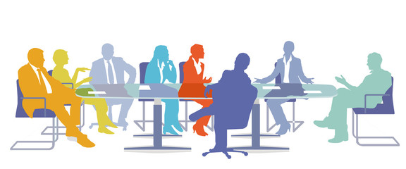 Business Team bei der Zusammenarbeit– Illustration