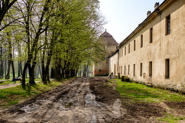 Renaissance Castle in Zhovkva, Lviv region, Ukraine. April 2016