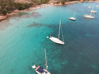 Sailing yacht at anchor