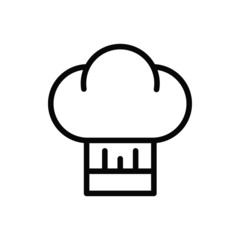 chef's hat vector isolated icon