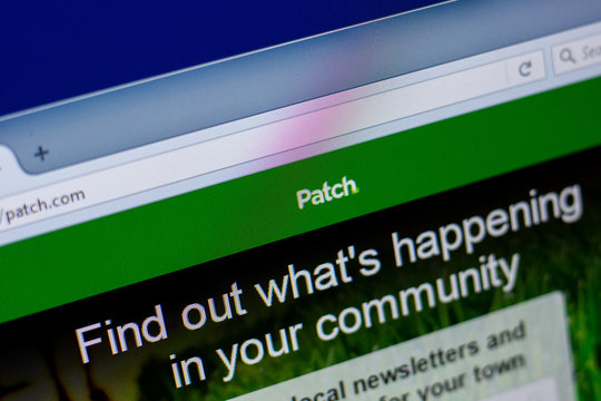 Ryazan, Russia - April 16, 2018 - Homepage of Patch website on the PC display, url - patch.com.
